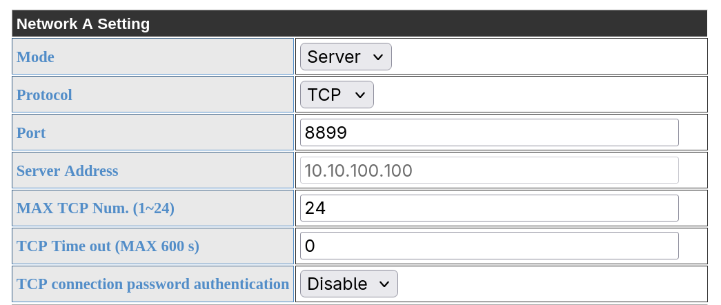 tcp server